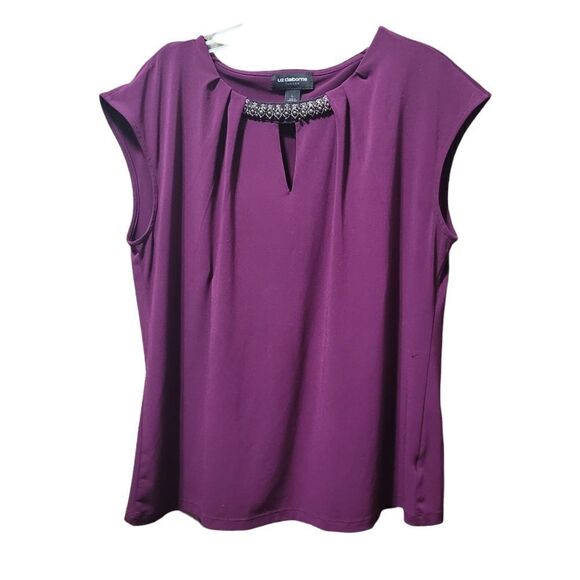 Liz Claiborne career beaded blouse - Picture 1 of 5